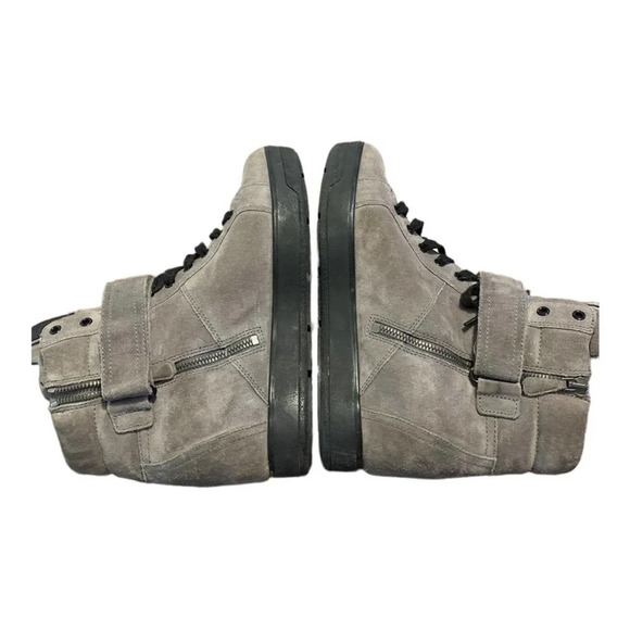 Prada Grey combat Wedge sneaker size 39.5 authentic - Picture 5 of 11